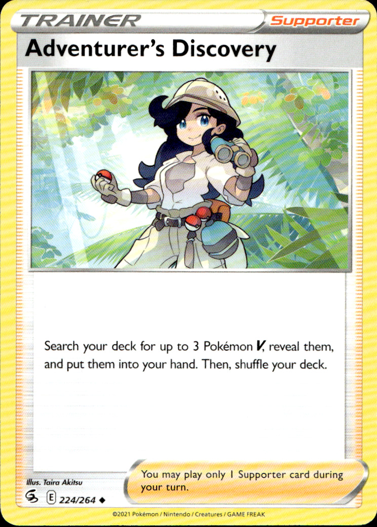 Scanned front of Adventurer's Discovery