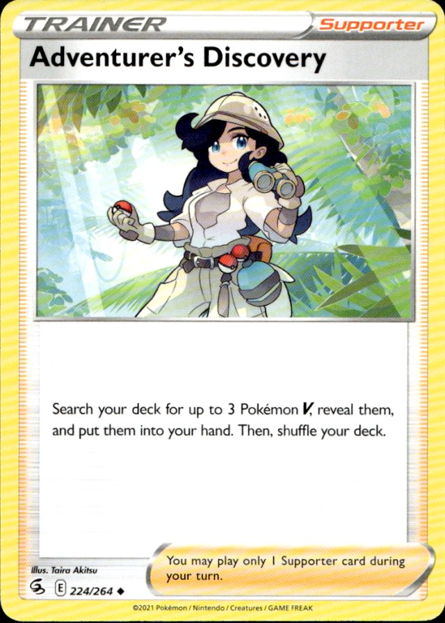 Scanned front of Adventurer's Discovery