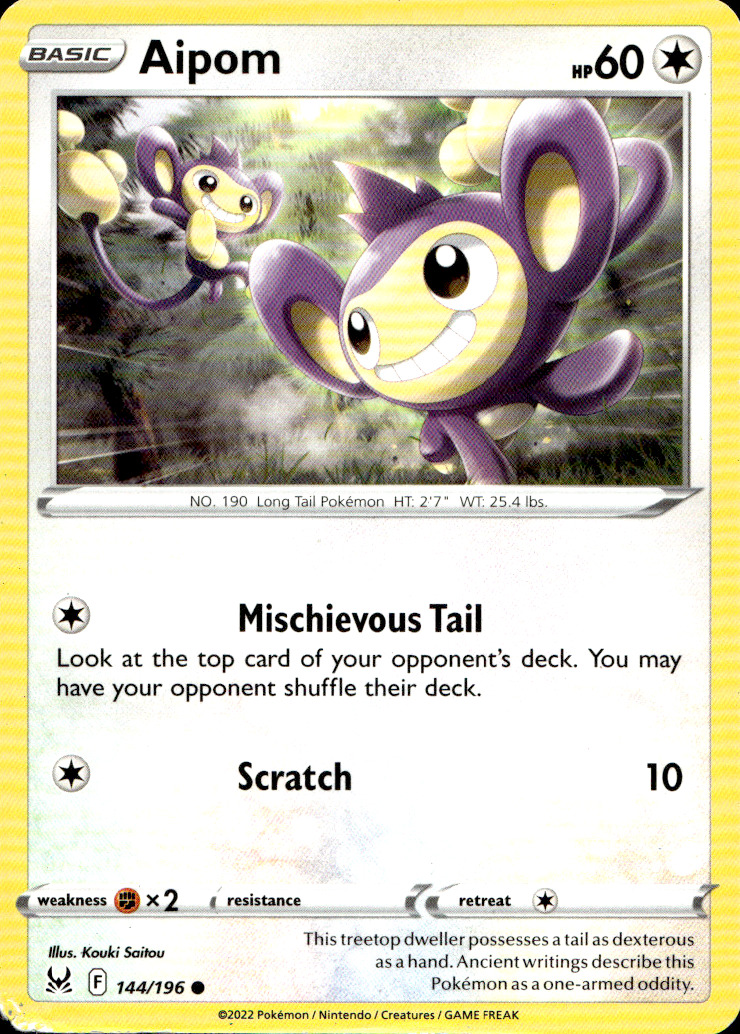 Scanned front of Aipom