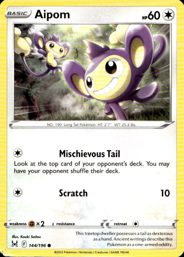 Scanned front of Aipom