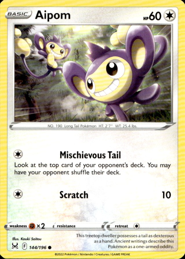 Scanned front of Aipom