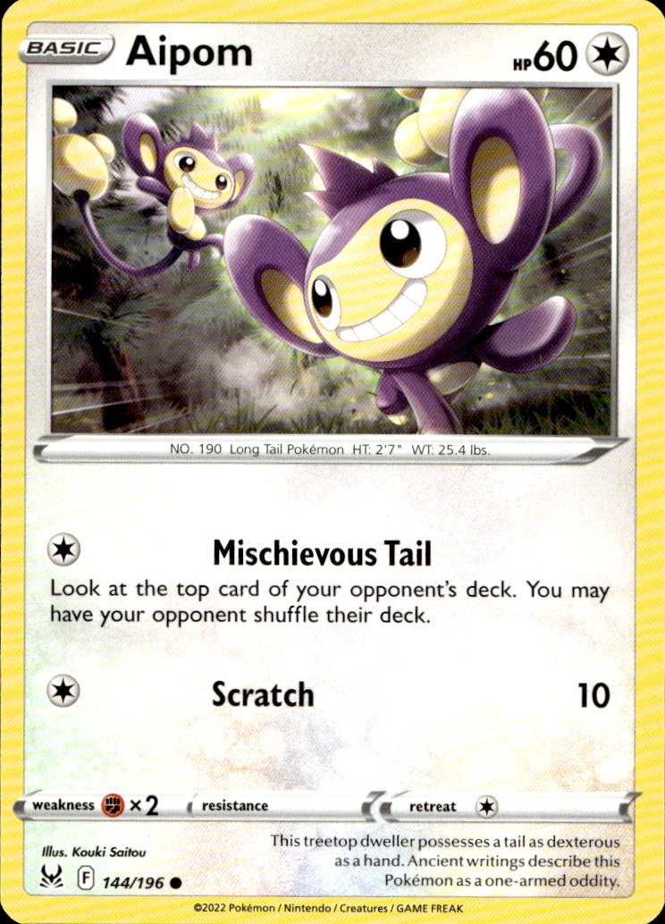 Scanned front of Aipom
