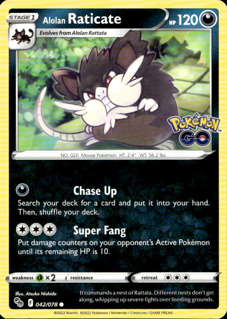 Scanned front of Alolan Raticate