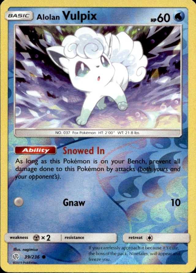 Scanned front of Alolan Vulpix