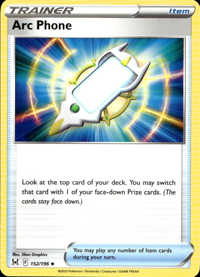 Scanned front of Arc Phone
