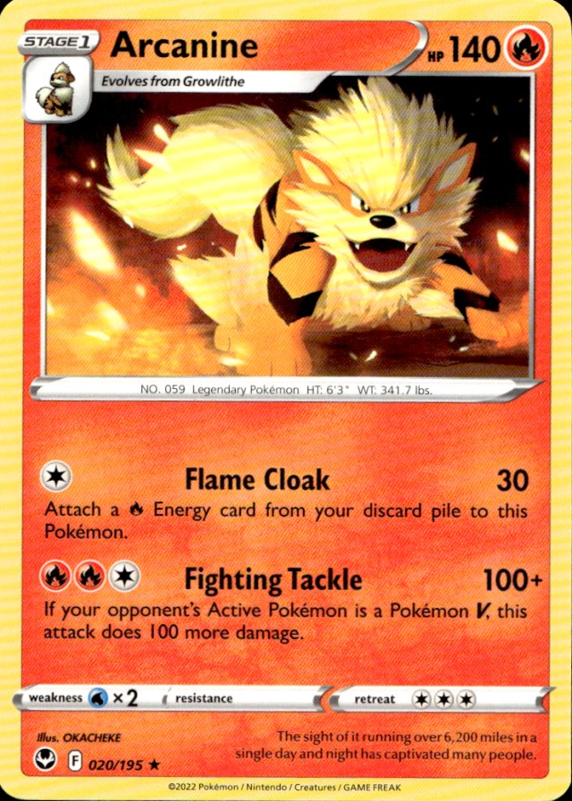 Scanned front of Arcanine