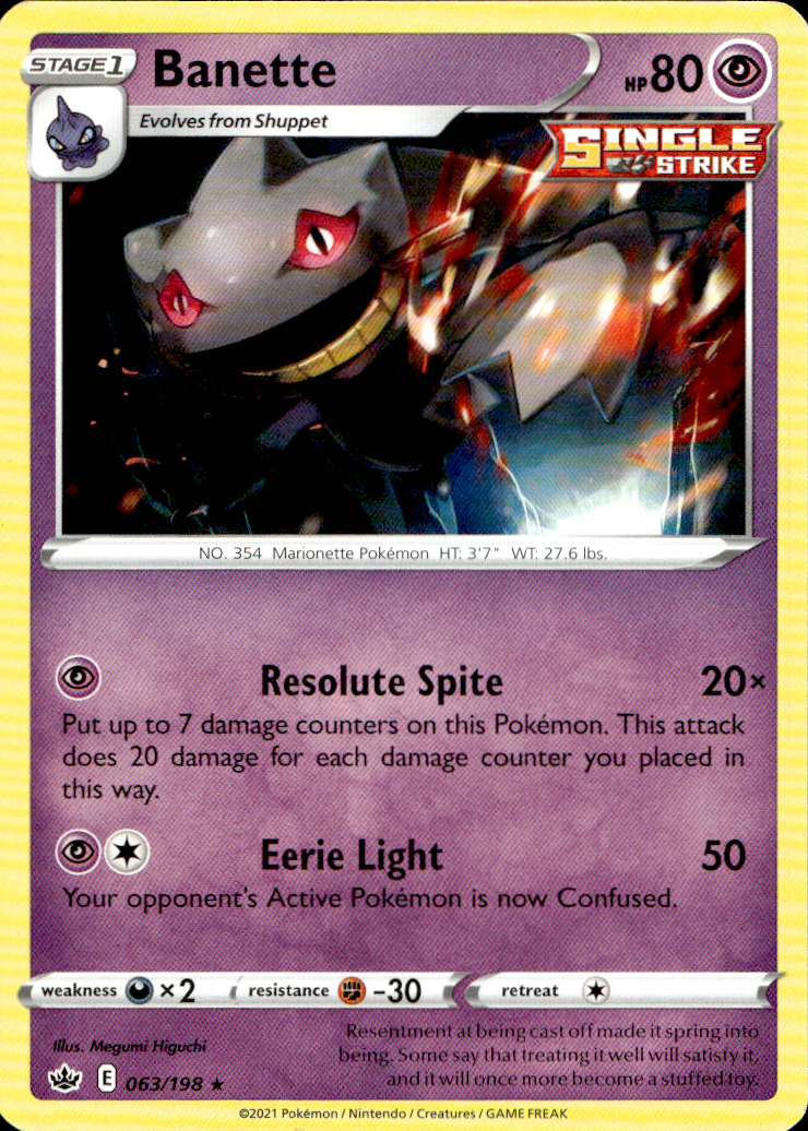 Scanned front of Banette