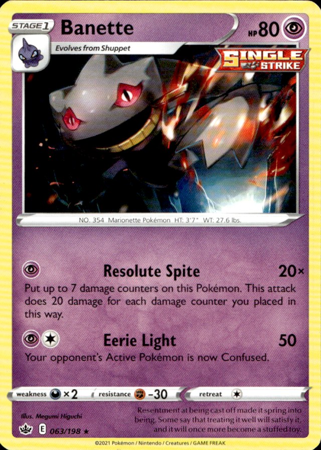 Scanned front of Banette