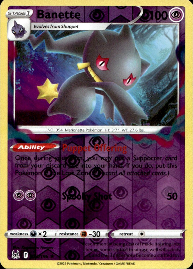 Scanned front of Banette