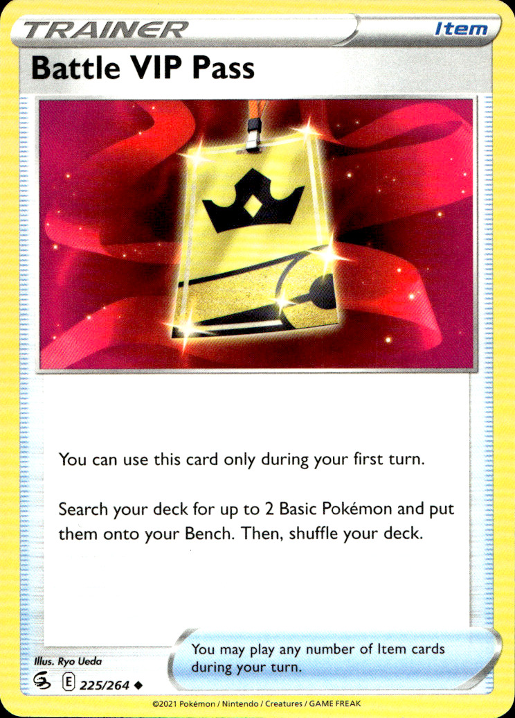 Scanned front of Battle VIP Pass