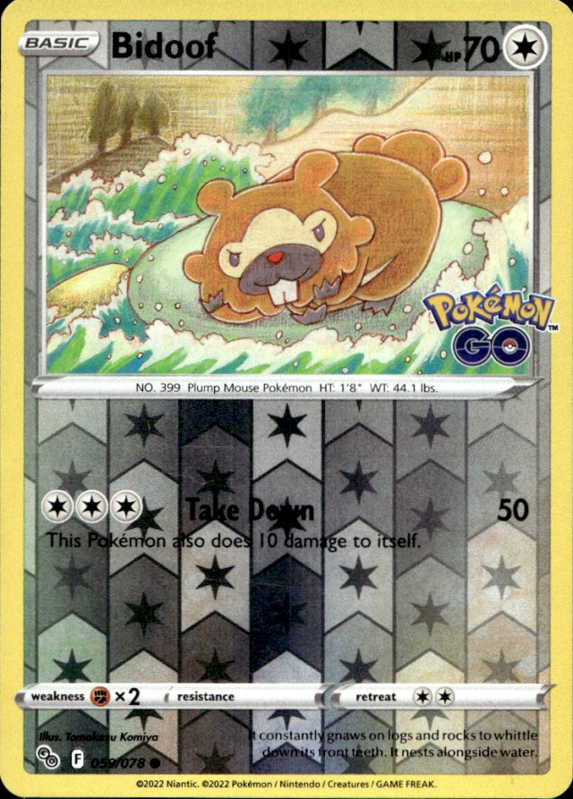 Scanned front of Bidoof