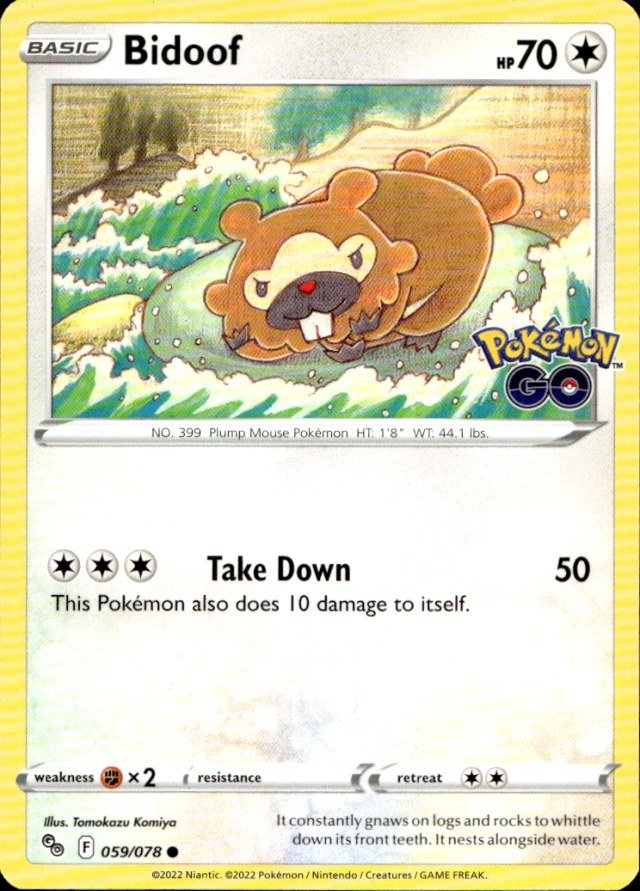 Scanned front of Bidoof