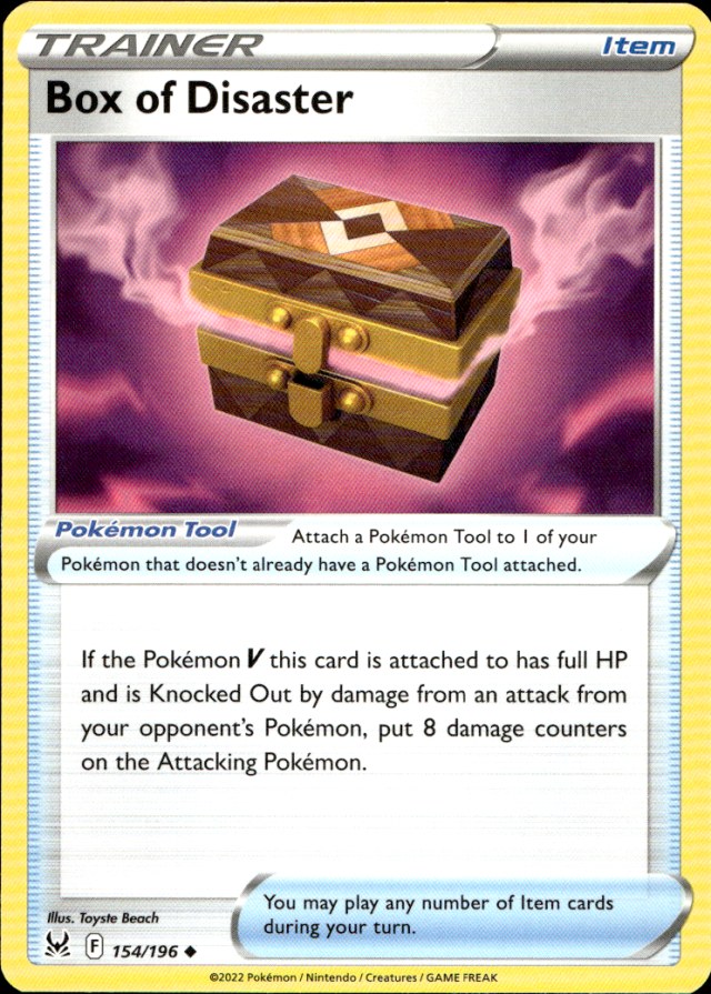 Scanned front of Box of Disaster
