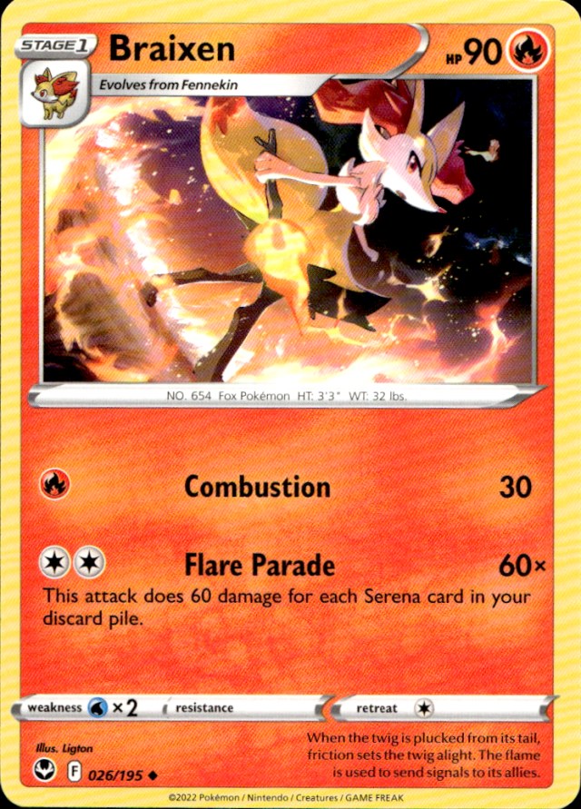 Scanned front of Braixen