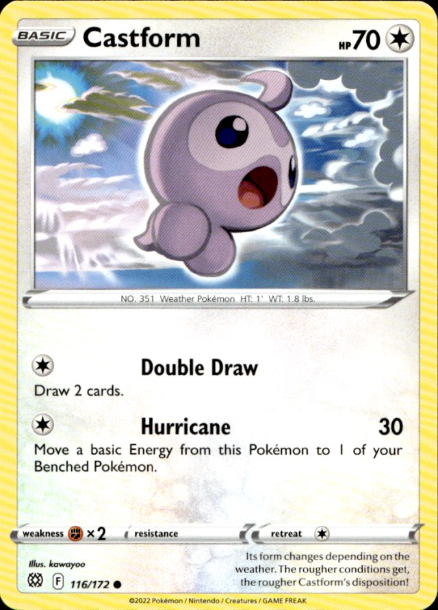 Scanned front of Castform