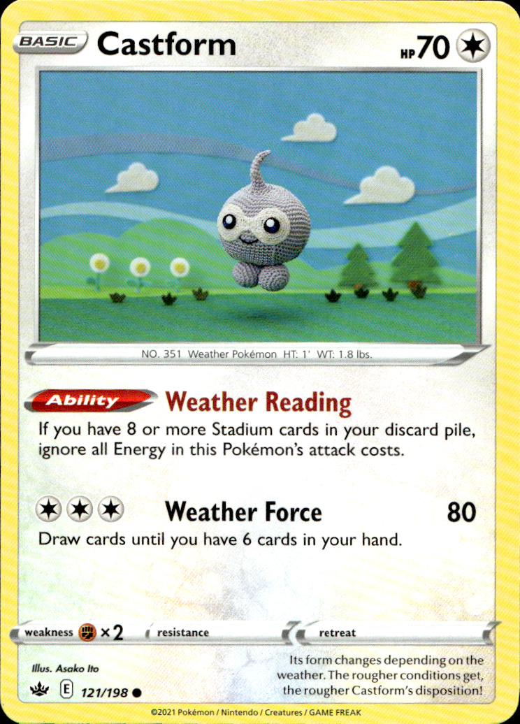 Scanned front of Castform