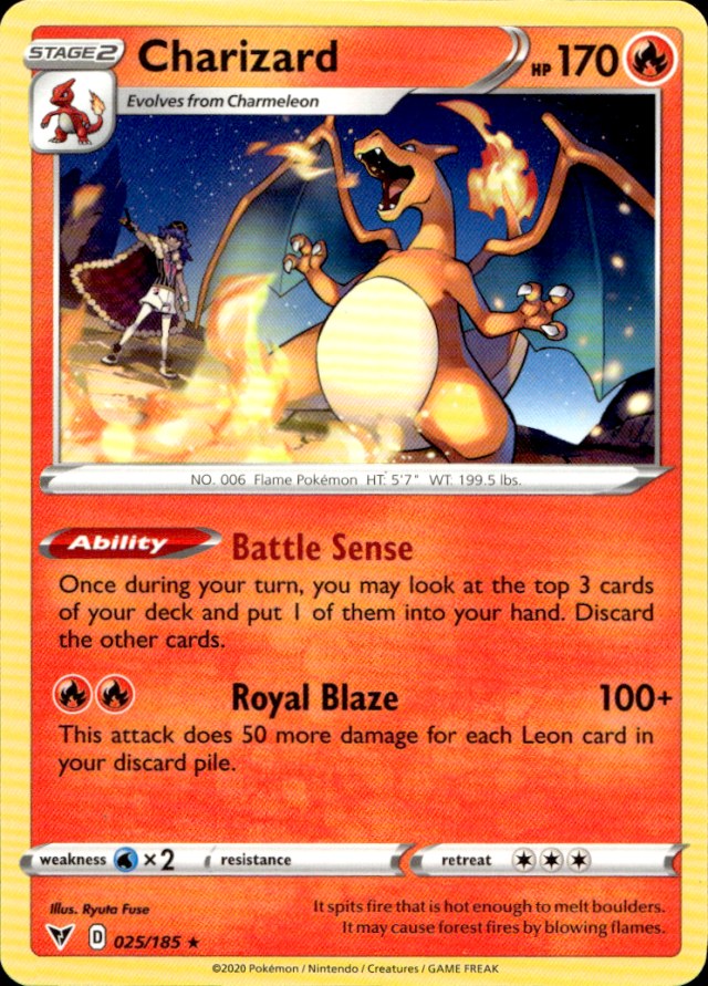 Scanned front of Charizard