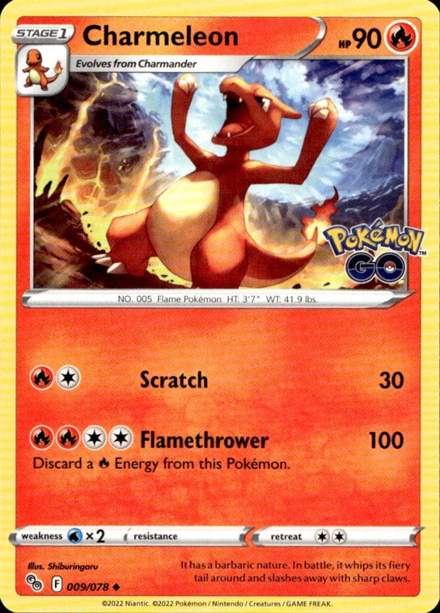 Scanned front of Charmeleon