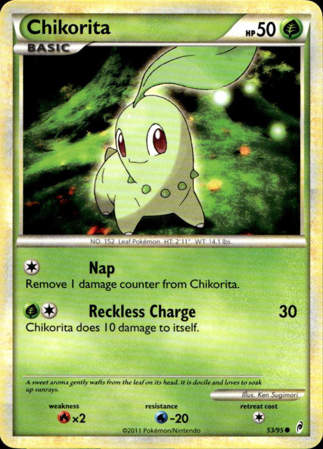 Scanned front of Chikorita