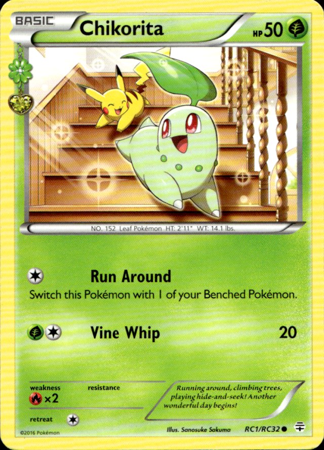 Scanned front of Chikorita