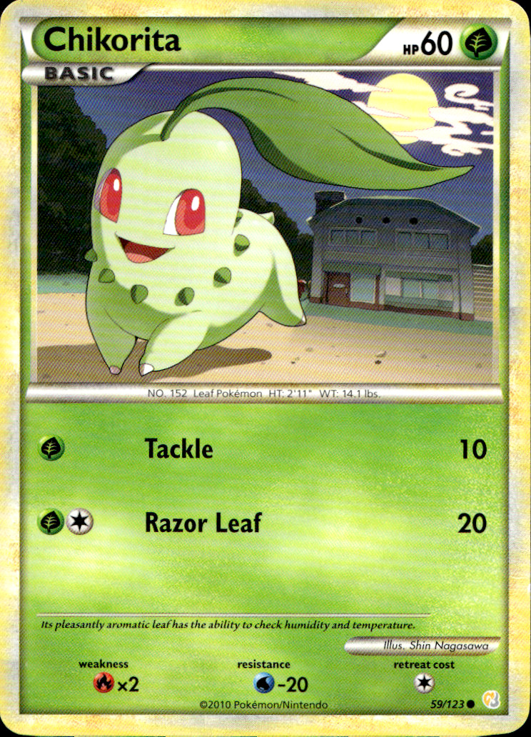 Scanned front of Chikorita