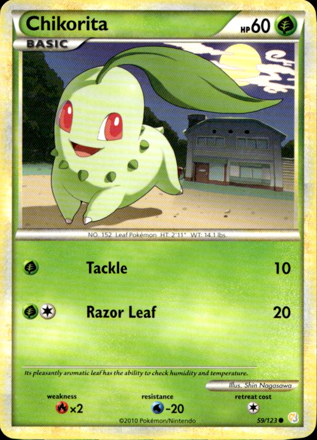 Scanned front of Chikorita
