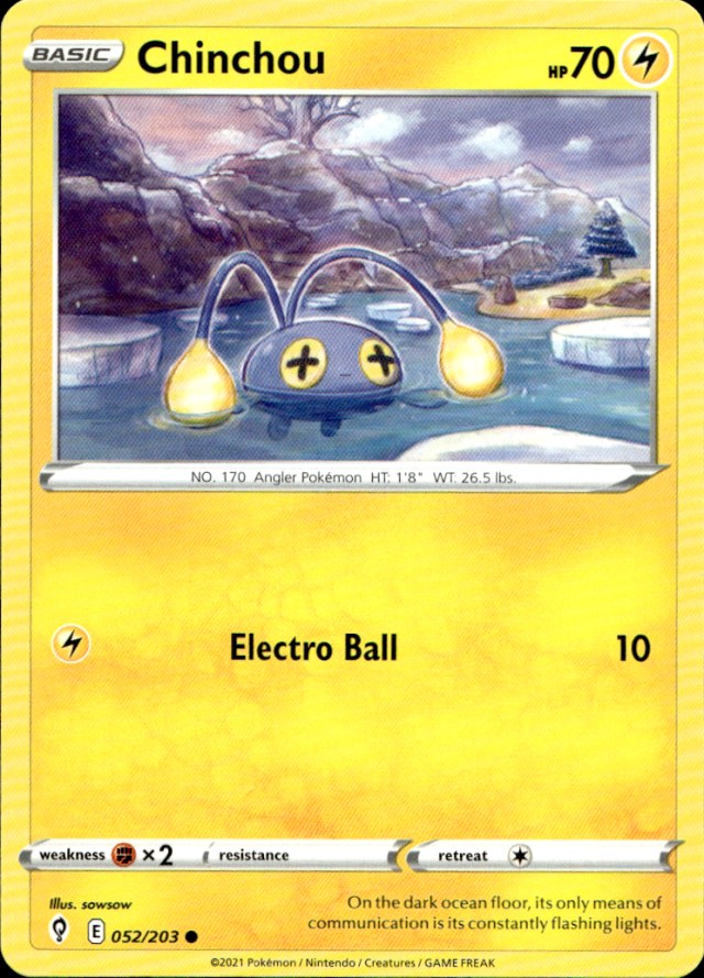 Scanned front of Chinchou
