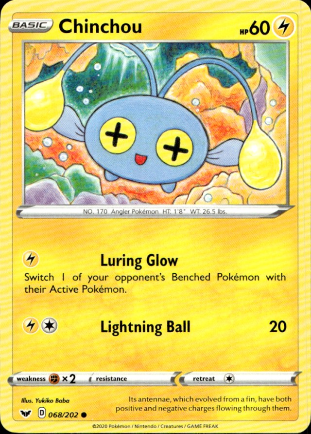 Scanned front of Chinchou