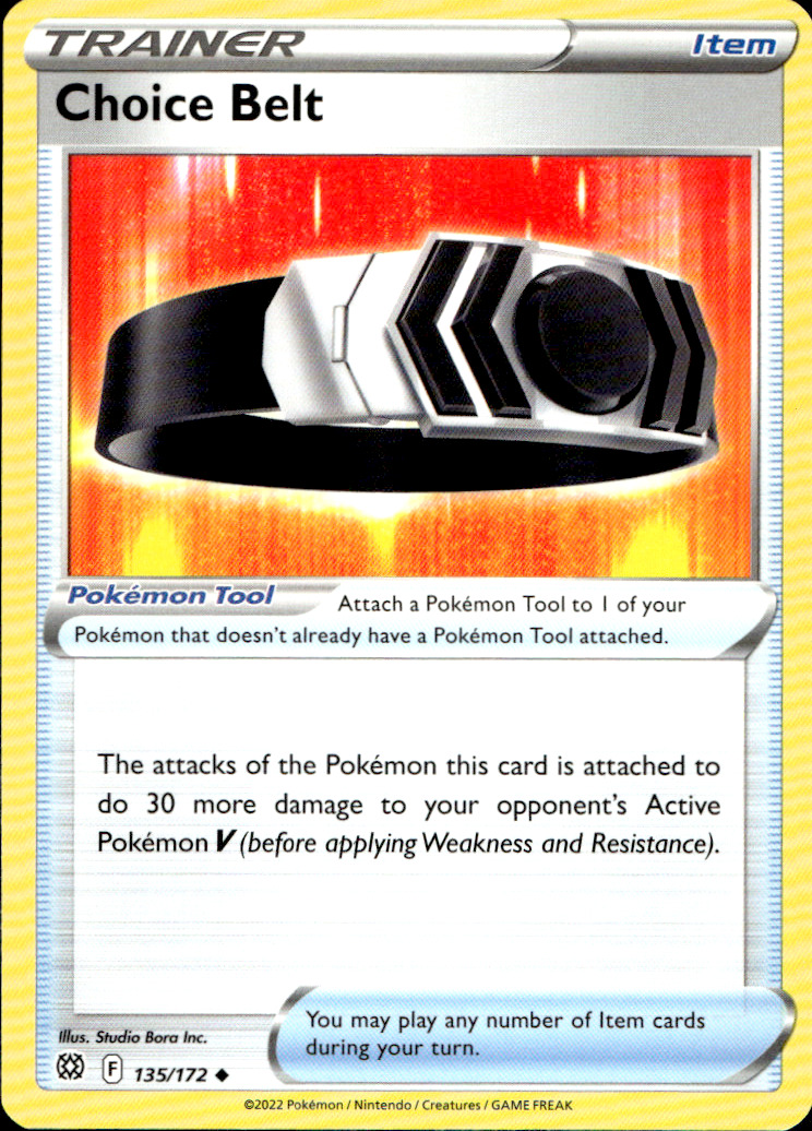 Scanned front of Choice Belt