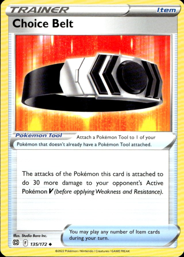 Scanned front of Choice Belt