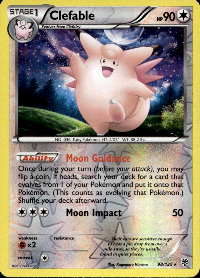 Scanned front of Clefable