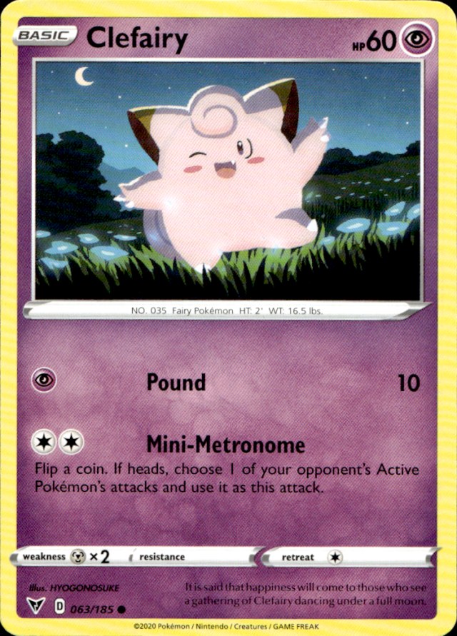 Scanned front of Clefairy