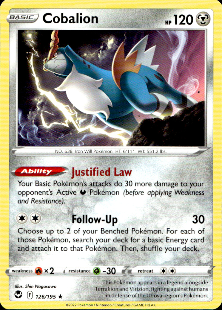 Scanned front of Cobalion