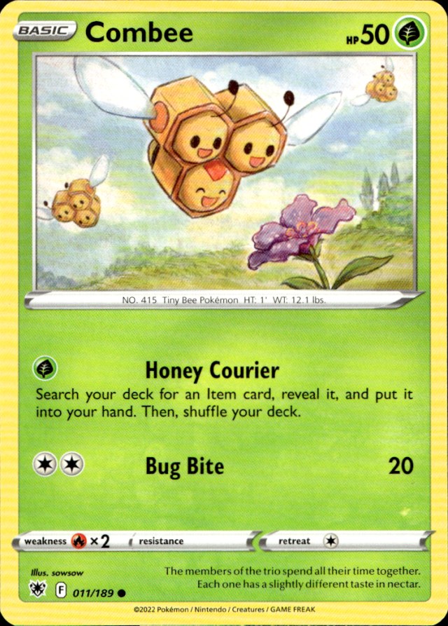 Scanned front of Combee