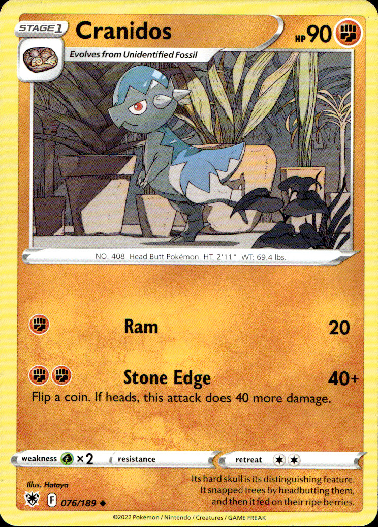 Scanned front of Cranidos