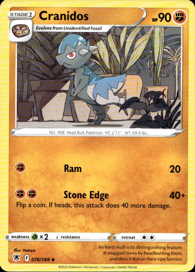 Scanned front of Cranidos