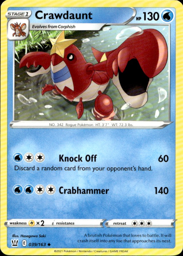 Scanned front of Crawdaunt