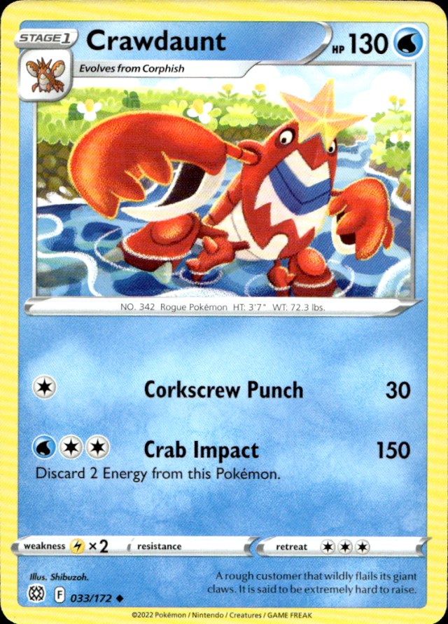 Scanned front of Crawdaunt