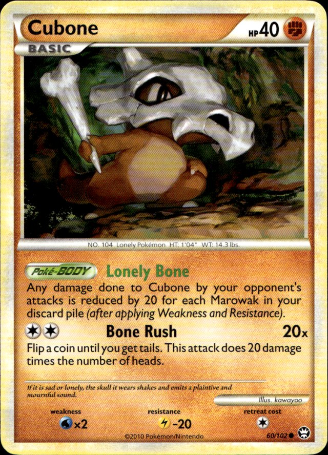 Scanned front of Cubone