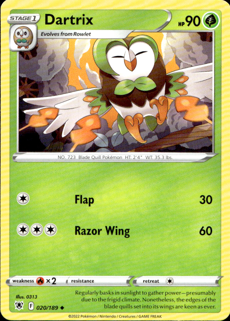 Scanned front of Dartrix