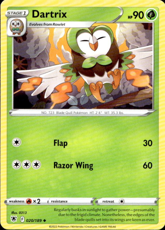 Scanned front of Dartrix
