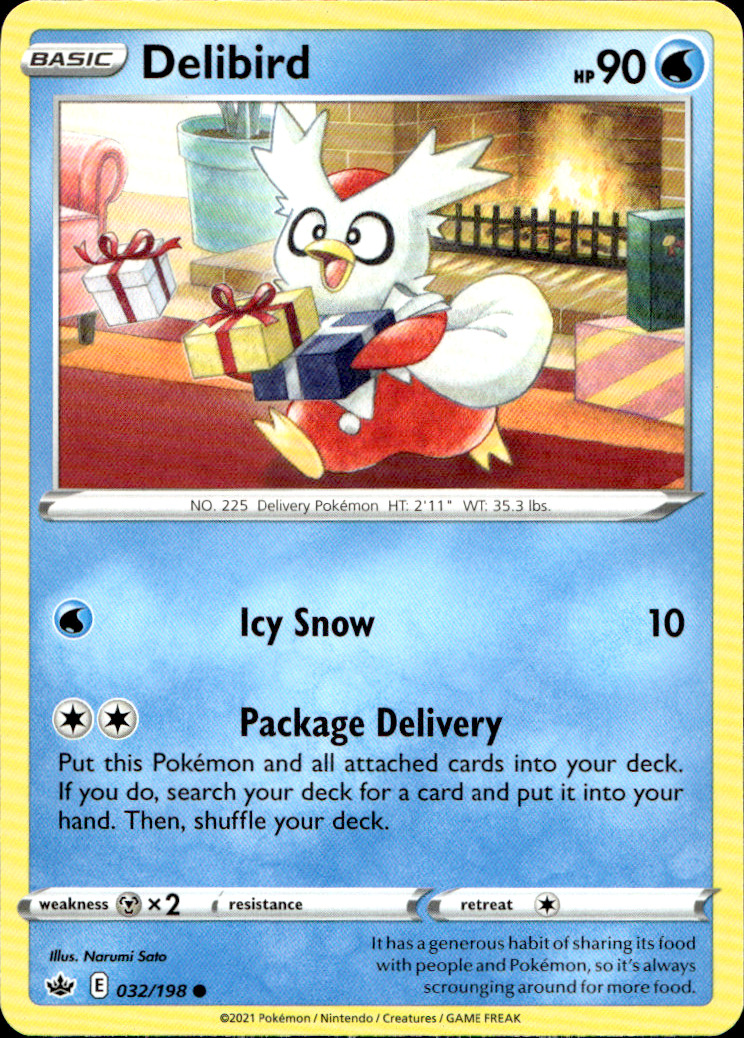 Scanned front of Delibird