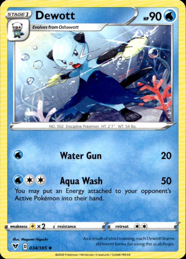 Scanned front of Dewott