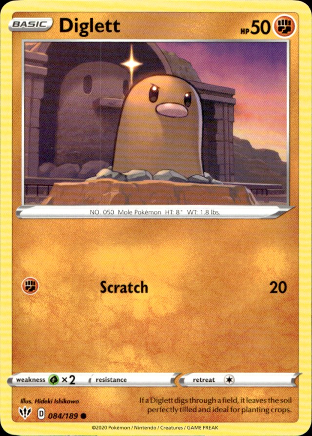 Scanned front of Diglett