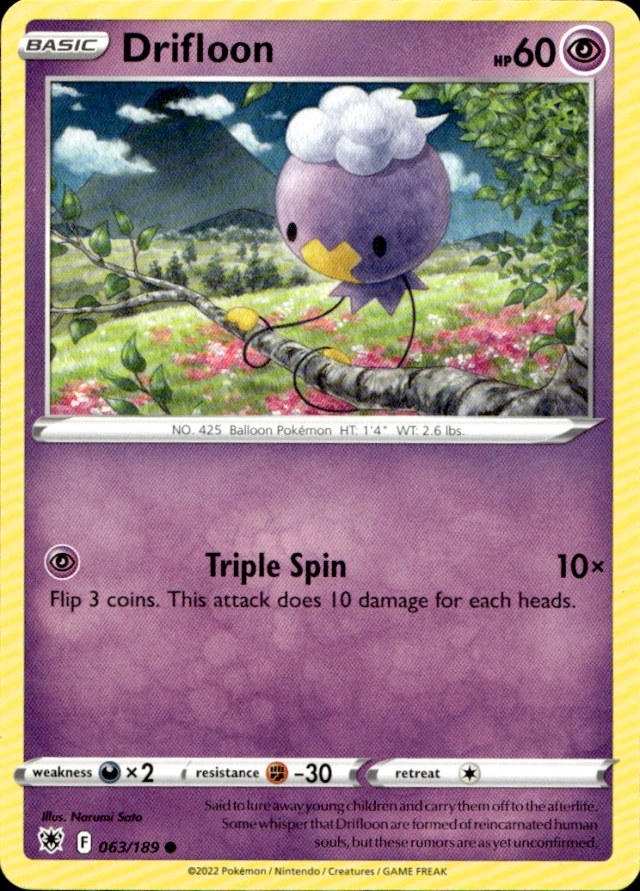 Scanned front of Drifloon