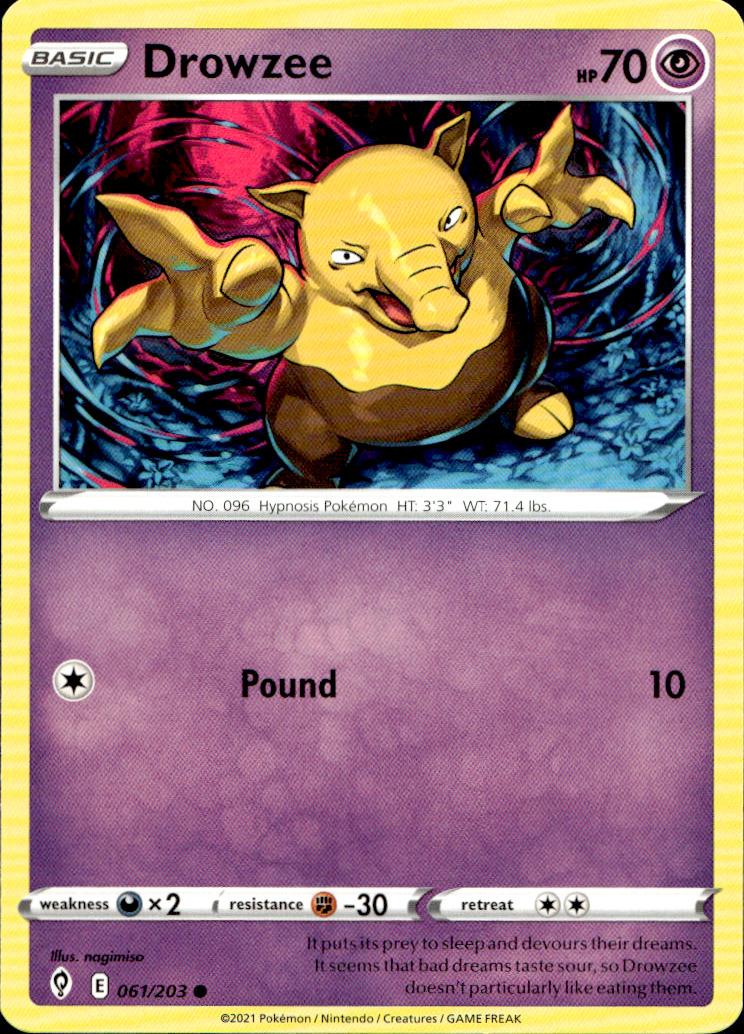 Scanned front of Drowzee