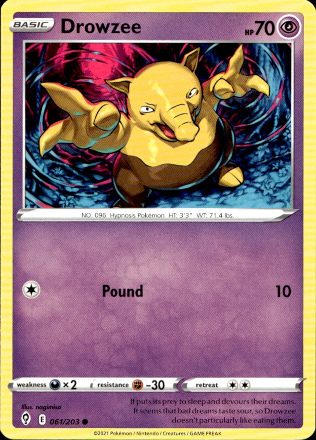 Scanned front of Drowzee