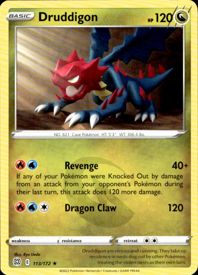 Scanned front of Druddigon