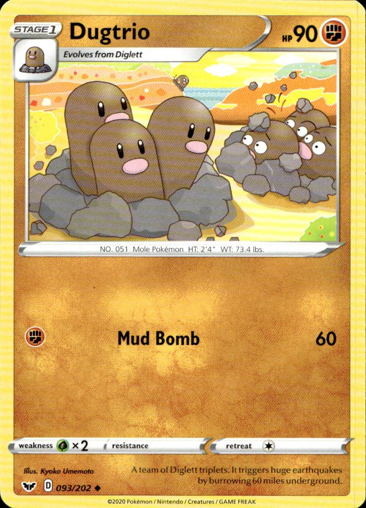 Scanned front of Dugtrio
