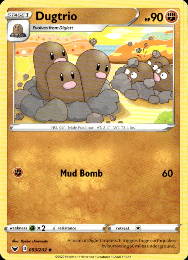 Scanned front of Dugtrio